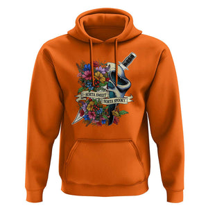 Funny Halloween Hoodie Sorta Sweet Sorta Spooky Ghost Flower Knife Murderer TS11 Orange Print Your Wear