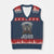 Christian Biker I Ride With Jesus V-Neck Knit Sweater Vest Religious Faith Motorcycle Rider Skull TS11 Navy Red Print Your Wear