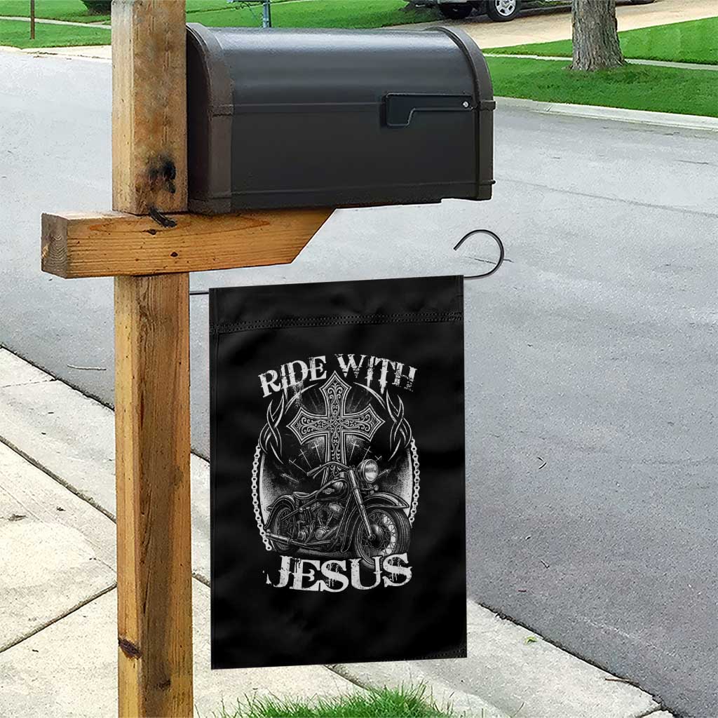 Christian Biker Garden Flag Ride With Jesus Religious Faith Motorcycle Rider TS11 Print Your Wear