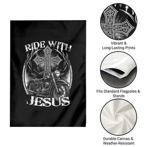 Christian Biker Garden Flag Ride With Jesus Religious Faith Motorcycle Rider TS11 Print Your Wear