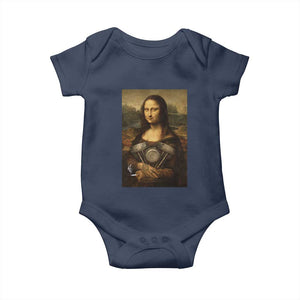 Funny Monalisa Rider Vintage Retro Motorcycle Engine Baby Onesie TS11 Navy Print Your Wear
