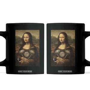 Funny Monalisa Rider Vintage Retro Motorcycle Engine Coffee Mug TS11 Black Print Your Wear