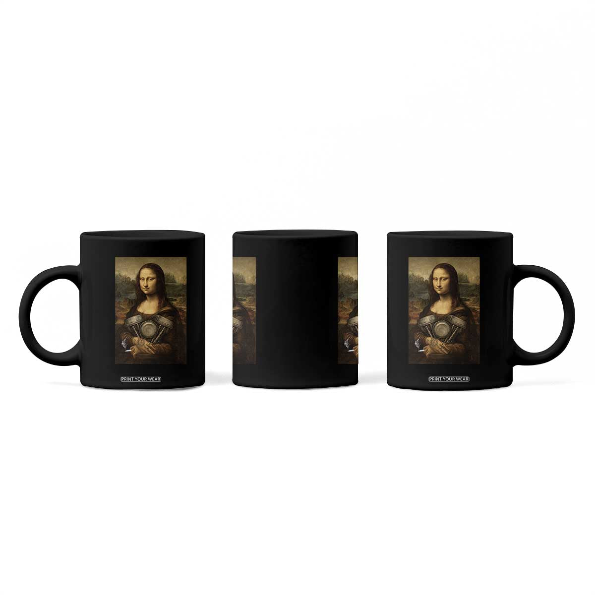Funny Monalisa Rider Vintage Retro Motorcycle Engine Coffee Mug TS11 Print Your Wear