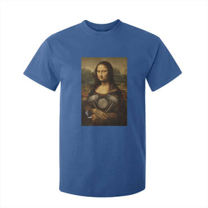 Funny Monalisa Rider Vintage Retro Motorcycle Engine T Shirt For Kid TS11 Royal Blue Print Your Wear