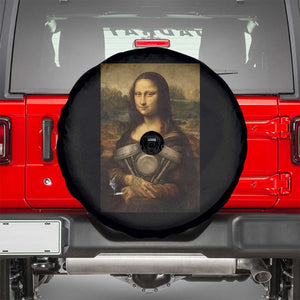 Funny Monalisa Rider Vintage Retro Motorcycle Engine Spare Tire Cover TS11 Black Print Your Wear