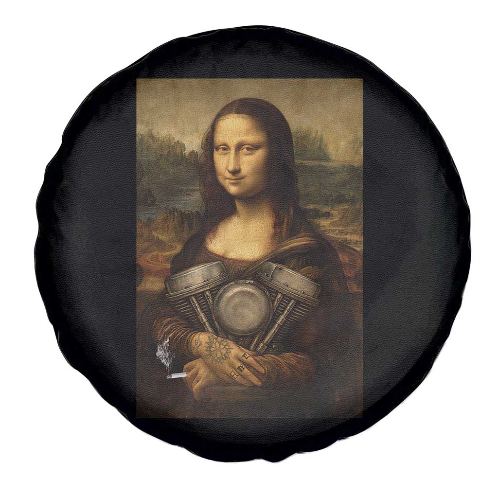 Funny Monalisa Rider Vintage Retro Motorcycle Engine Spare Tire Cover TS11 Print Your Wear