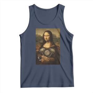 Funny Monalisa Rider Vintage Retro Motorcycle Engine Tank Top TS11 Navy Print Your Wear