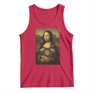 Funny Monalisa Rider Vintage Retro Motorcycle Engine Tank Top TS11 Red Print Your Wear