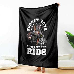 Dirt Bike Boys Throw Blanket Funny Forgive Toys I Just Wanna Ride Motocross Rider TS11 Print Your Wear