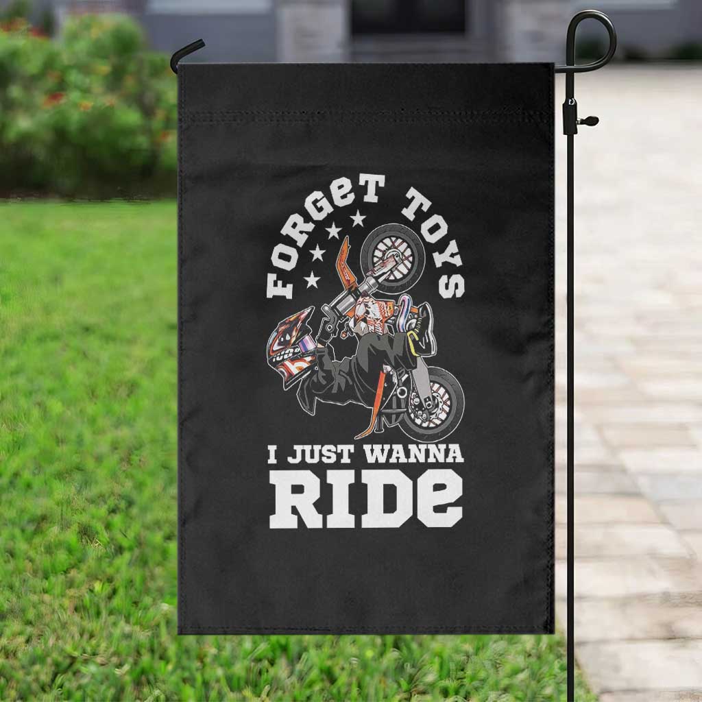 Dirt Bike Boys Garden Flag Funny Forgive Toys I Just Wanna Ride Motocross Rider TS11 Print Your Wear