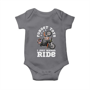 Dirt Bike Boys Baby Onesie Funny Forgive Toys I Just Wanna Ride Motocross Rider TS11 Charcoal Print Your Wear