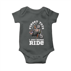 Dirt Bike Boys Baby Onesie Funny Forgive Toys I Just Wanna Ride Motocross Rider TS11 Dark Heather Print Your Wear