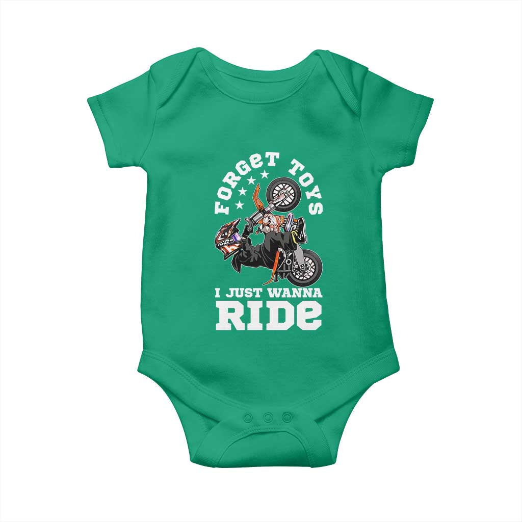 Dirt Bike Boys Baby Onesie Funny Forgive Toys I Just Wanna Ride Motocross Rider TS11 Irish Green Print Your Wear