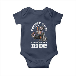 Dirt Bike Boys Baby Onesie Funny Forgive Toys I Just Wanna Ride Motocross Rider TS11 Navy Print Your Wear