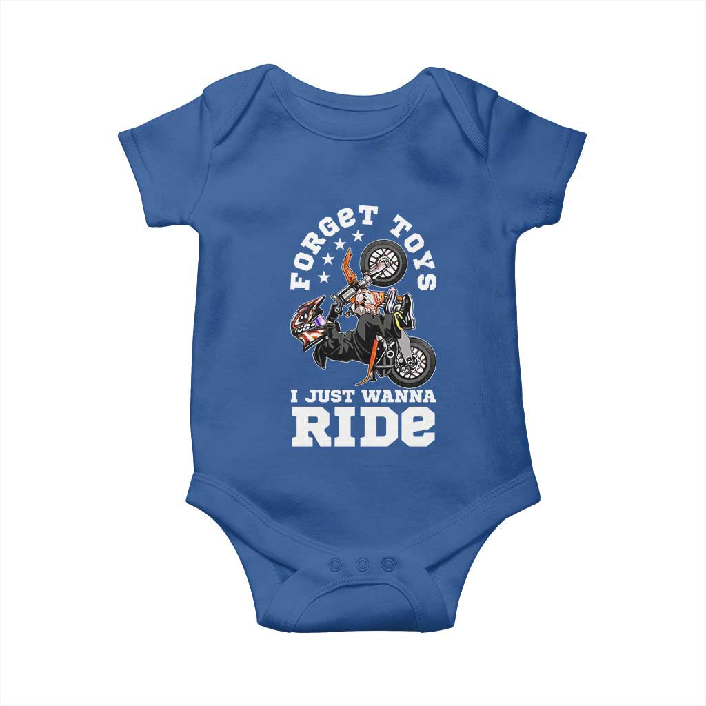 Dirt Bike Boys Baby Onesie Funny Forgive Toys I Just Wanna Ride Motocross Rider TS11 Royal Blue Print Your Wear