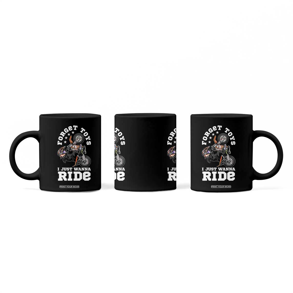 Dirt Bike Boys Coffee Mug Funny Forgive Toys I Just Wanna Ride Motocross Rider TS11 Print Your Wear