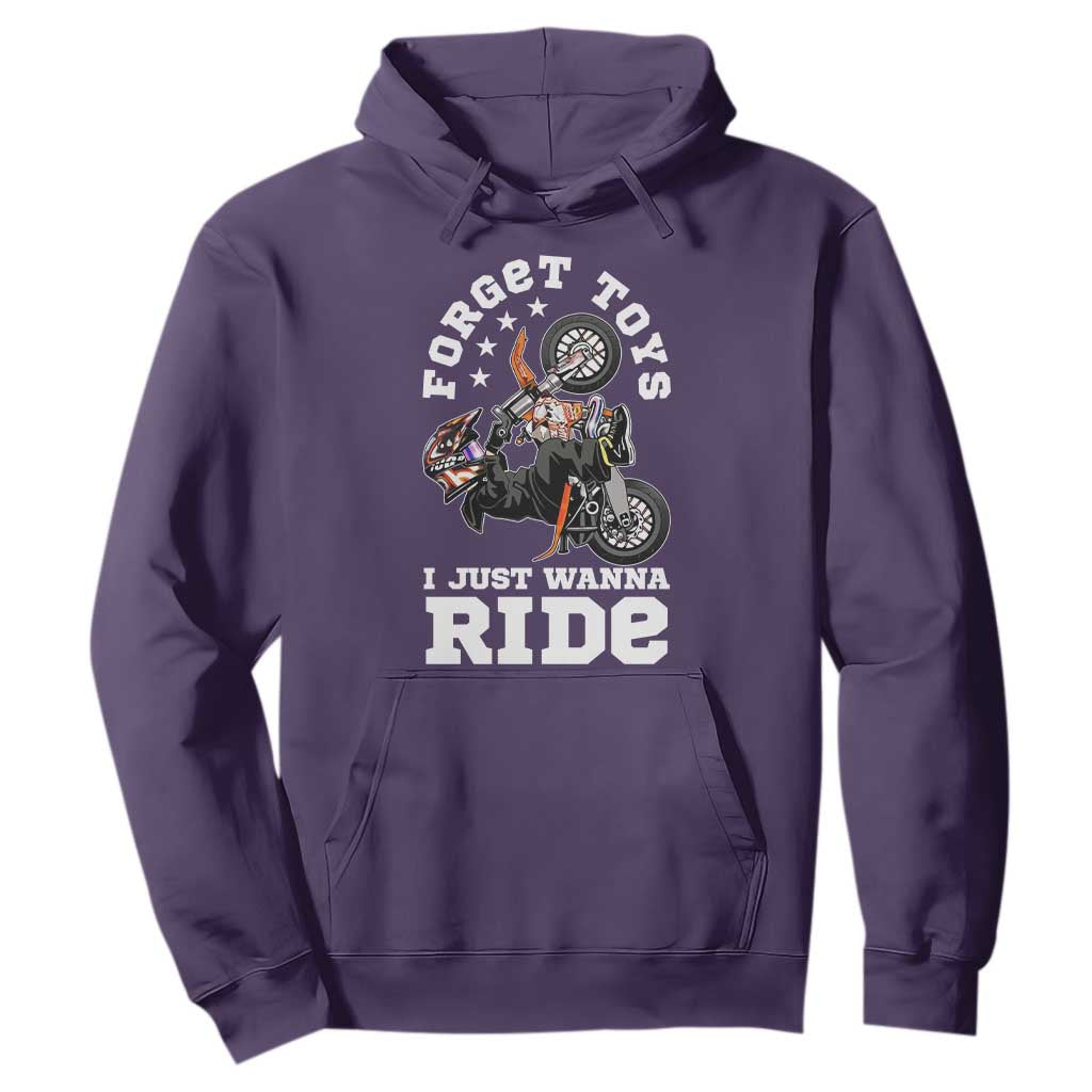Dirt Bike Boys Hoodie Funny Forgive Toys I Just Wanna Ride Motocross Rider TS11 Purple Print Your Wear