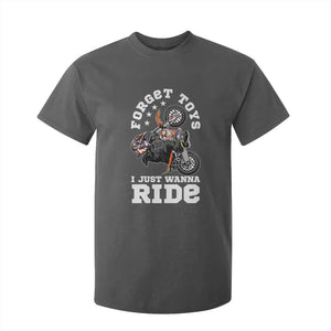 Dirt Bike Boys T Shirt For Kid Funny Forgive Toys I Just Wanna Ride Motocross Rider TS11 Dark Heather Print Your Wear