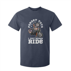 Dirt Bike Boys T Shirt For Kid Funny Forgive Toys I Just Wanna Ride Motocross Rider TS11 Navy Print Your Wear