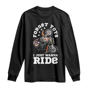 Dirt Bike Boys Long Sleeve Shirt Funny Forgive Toys I Just Wanna Ride Motocross Rider TS11 Black Print Your Wear