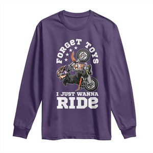 Dirt Bike Boys Long Sleeve Shirt Funny Forgive Toys I Just Wanna Ride Motocross Rider TS11 Purple Print Your Wear