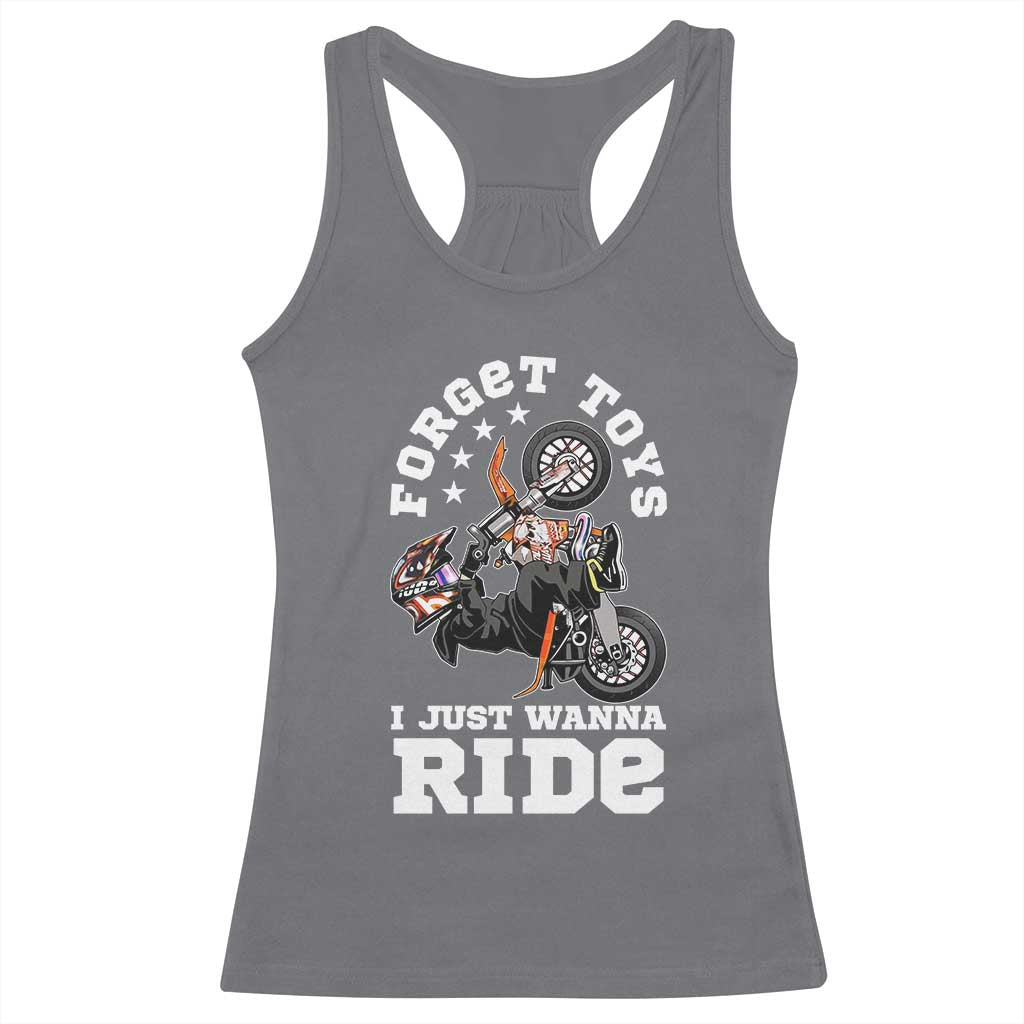 Dirt Bike Boys Racerback Tank Top Funny Forgive Toys I Just Wanna Ride Motocross Rider TS11 Charcoal Print Your Wear