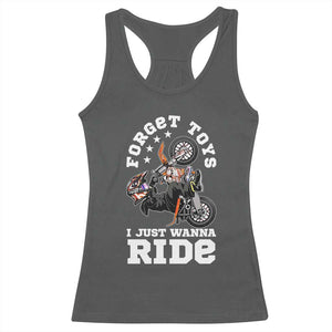 Dirt Bike Boys Racerback Tank Top Funny Forgive Toys I Just Wanna Ride Motocross Rider TS11 Dark Heather Print Your Wear
