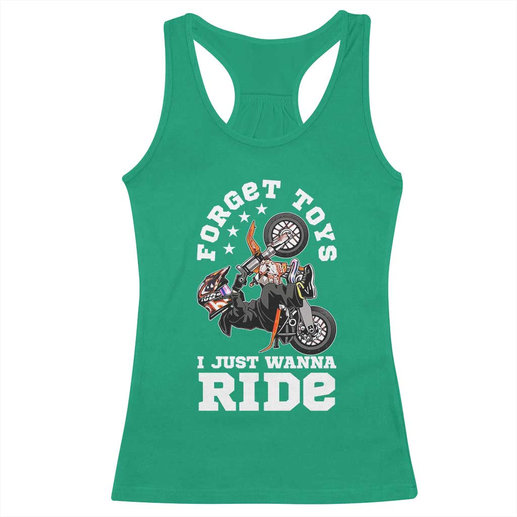 Dirt Bike Boys Racerback Tank Top Funny Forgive Toys I Just Wanna Ride Motocross Rider TS11 Irish Green Print Your Wear