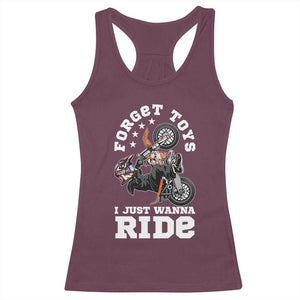Dirt Bike Boys Racerback Tank Top Funny Forgive Toys I Just Wanna Ride Motocross Rider TS11 Maroon Print Your Wear