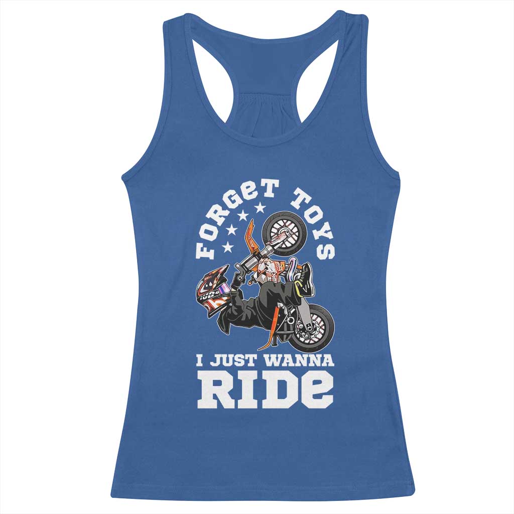 Dirt Bike Boys Racerback Tank Top Funny Forgive Toys I Just Wanna Ride Motocross Rider TS11 Royal Blue Print Your Wear