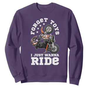 Dirt Bike Boys Sweatshirt Funny Forgive Toys I Just Wanna Ride Motocross Rider TS11 Purple Print Your Wear