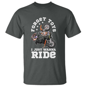 Dirt Bike Boys T Shirt Funny Forgive Toys I Just Wanna Ride Motocross Rider TS11 Dark Heather Print Your Wear