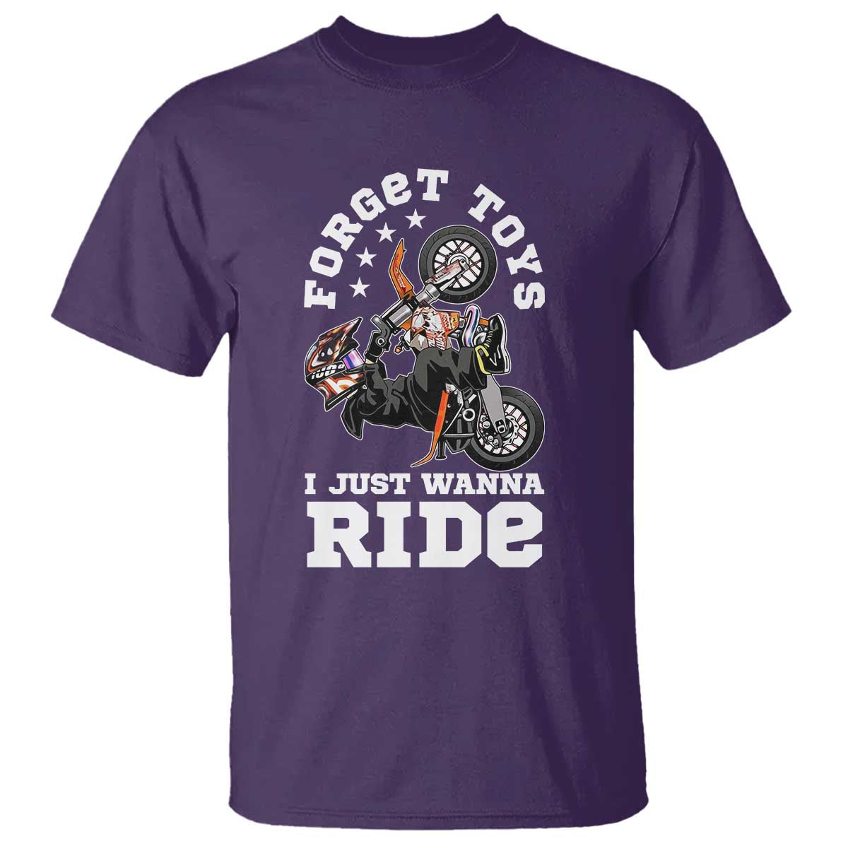 Dirt Bike Boys T Shirt Funny Forgive Toys I Just Wanna Ride Motocross Rider TS11 Purple Print Your Wear
