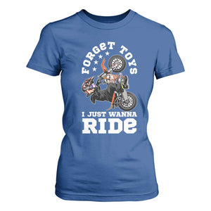 Dirt Bike Boys T Shirt For Women Funny Forgive Toys I Just Wanna Ride Motocross Rider TS11 Royal Blue Print Your Wear