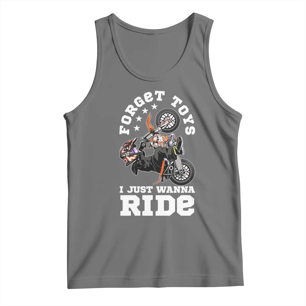 Dirt Bike Boys Tank Top Funny Forgive Toys I Just Wanna Ride Motocross Rider TS11 Black Heather Print Your Wear