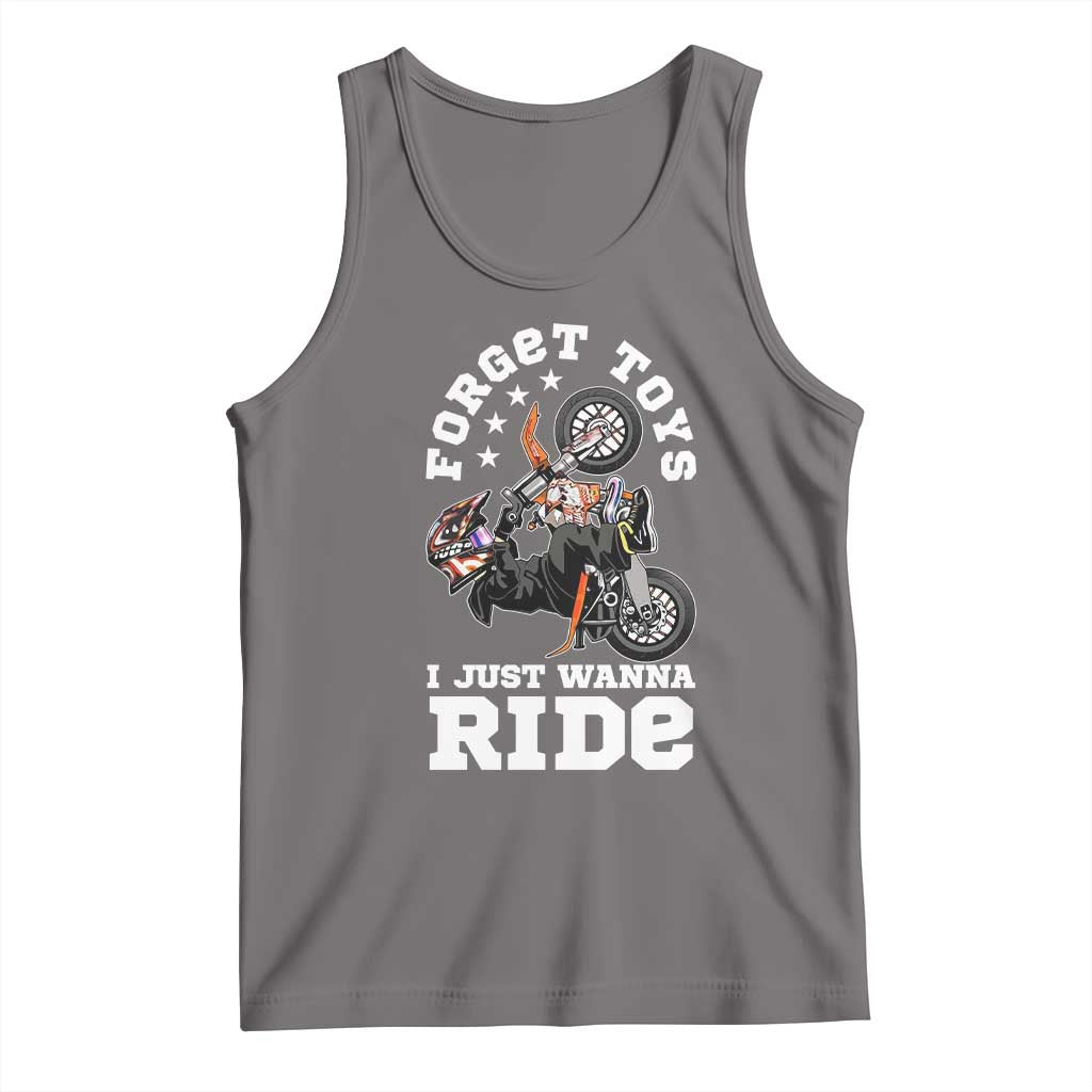 Dirt Bike Boys Tank Top Funny Forgive Toys I Just Wanna Ride Motocross Rider TS11 Deep Heather Print Your Wear