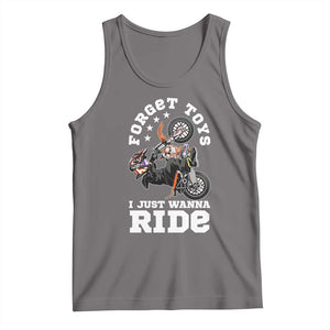 Dirt Bike Boys Tank Top Funny Forgive Toys I Just Wanna Ride Motocross Rider TS11 Deep Heather Print Your Wear