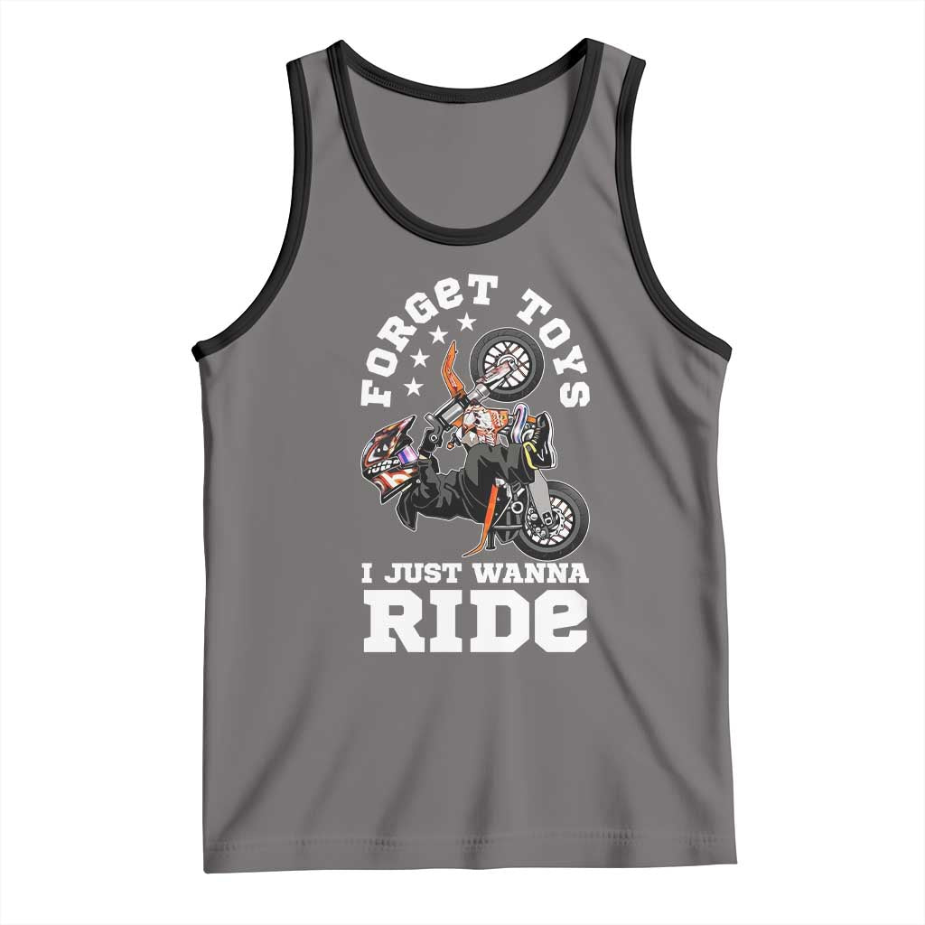 Dirt Bike Boys Tank Top Funny Forgive Toys I Just Wanna Ride Motocross Rider TS11 Deep Heather Black Print Your Wear