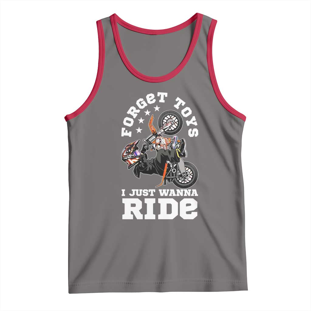Dirt Bike Boys Tank Top Funny Forgive Toys I Just Wanna Ride Motocross Rider TS11 Deep Heather Red Print Your Wear