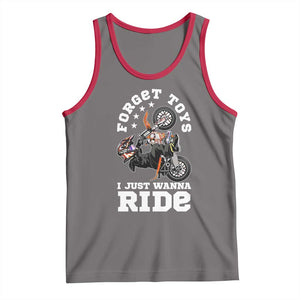 Dirt Bike Boys Tank Top Funny Forgive Toys I Just Wanna Ride Motocross Rider TS11 Deep Heather Red Print Your Wear