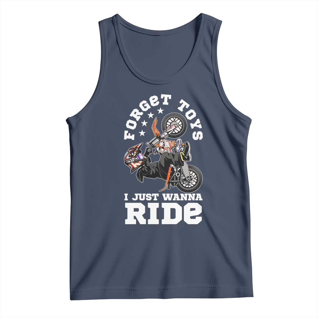 Dirt Bike Boys Tank Top Funny Forgive Toys I Just Wanna Ride Motocross Rider TS11 Navy Print Your Wear