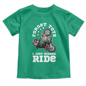Dirt Bike Boys Toddler T Shirt Funny Forgive Toys I Just Wanna Ride Motocross Rider TS11 Irish Green Print Your Wear