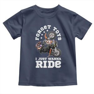 Dirt Bike Boys Toddler T Shirt Funny Forgive Toys I Just Wanna Ride Motocross Rider TS11 Navy Print Your Wear