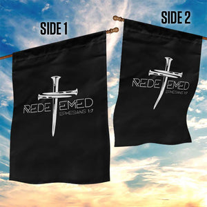 Redeemed Christian Vintage Ephesians Bible Verse Redemption Garden Flag TS11 Print Your Wear
