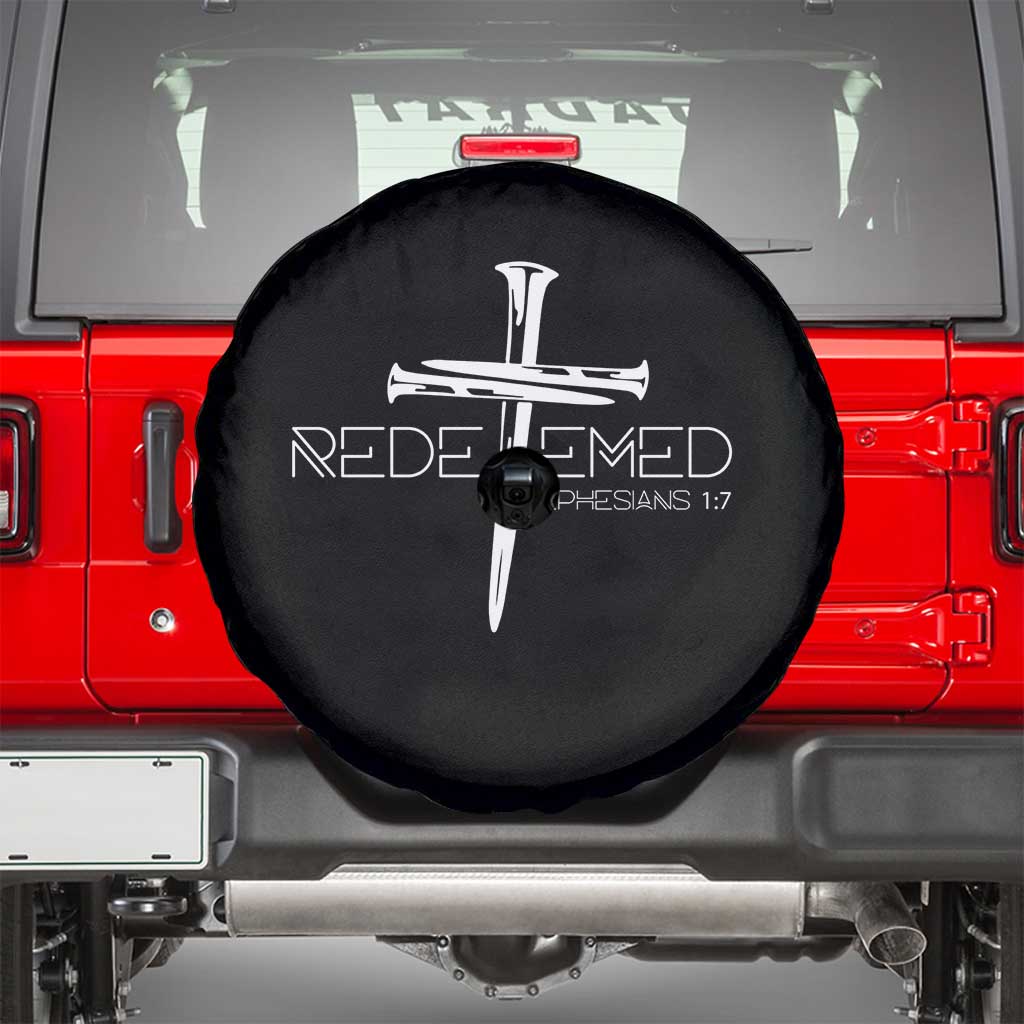 Redeemed Christian Vintage Ephesians Bible Verse Redemption Spare Tire Cover TS11 Black Print Your Wear