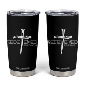 Redeemed Christian Vintage Ephesians Bible Verse Redemption Tumbler Cup TS11 Black Print Your Wear
