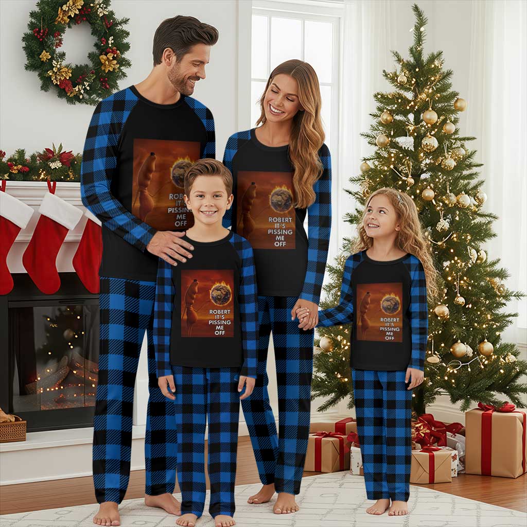 Funny Marcus Plaid Pajama Set Robert Its Pissing Me Off Worm Meme TS11 Blue Plaid Print Your Wear