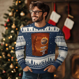 Funny Marcus Ugly Christmas Sweater Robert Its Pissing Me Off Worm Meme TS11 Navy Beige Print Your Wear