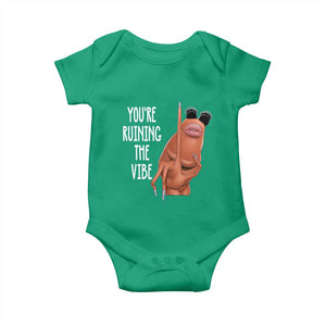 Funny Marcus Baby Onesie You Are Ruining The Vibe Worm Meme TS11 Irish Green Print Your Wear