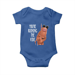 Funny Marcus Baby Onesie You Are Ruining The Vibe Worm Meme TS11 Royal Blue Print Your Wear